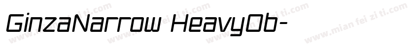 GinzaNarrow HeavyOb字体转换